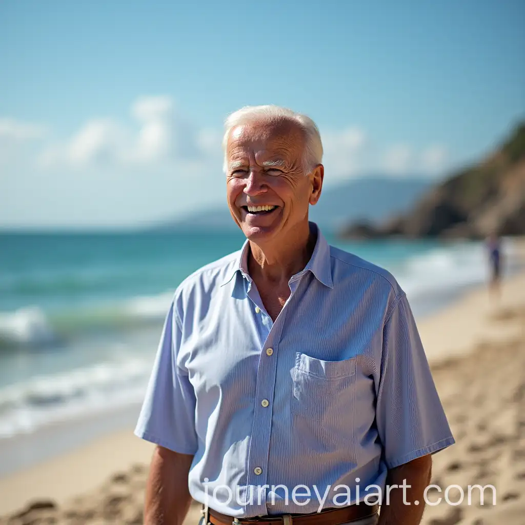 Joe-Biden-Enjoying-Vacation-in-Relaxing-Outdoor-Setting
