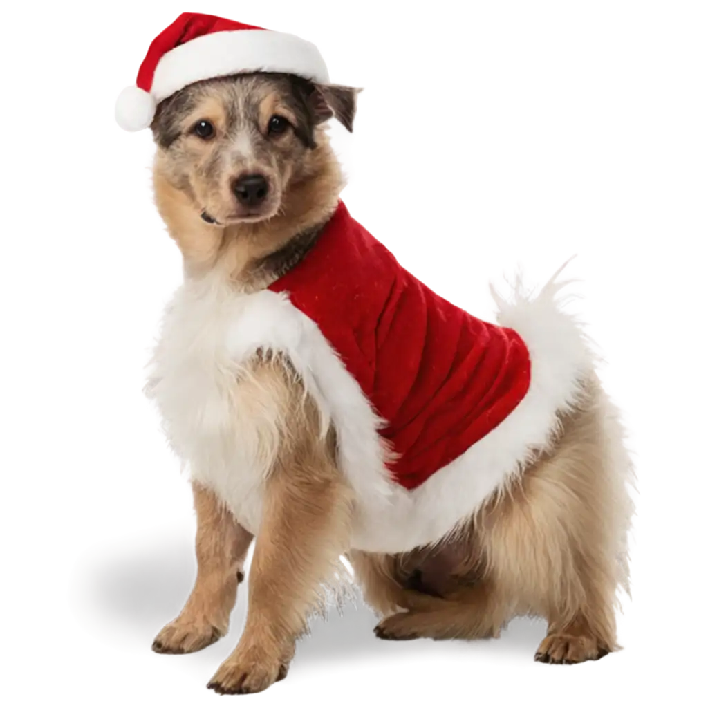 Dog-Wearing-Santa-Claus-Dress-PNG-Image-HighQuality-and-ChristmasThemed