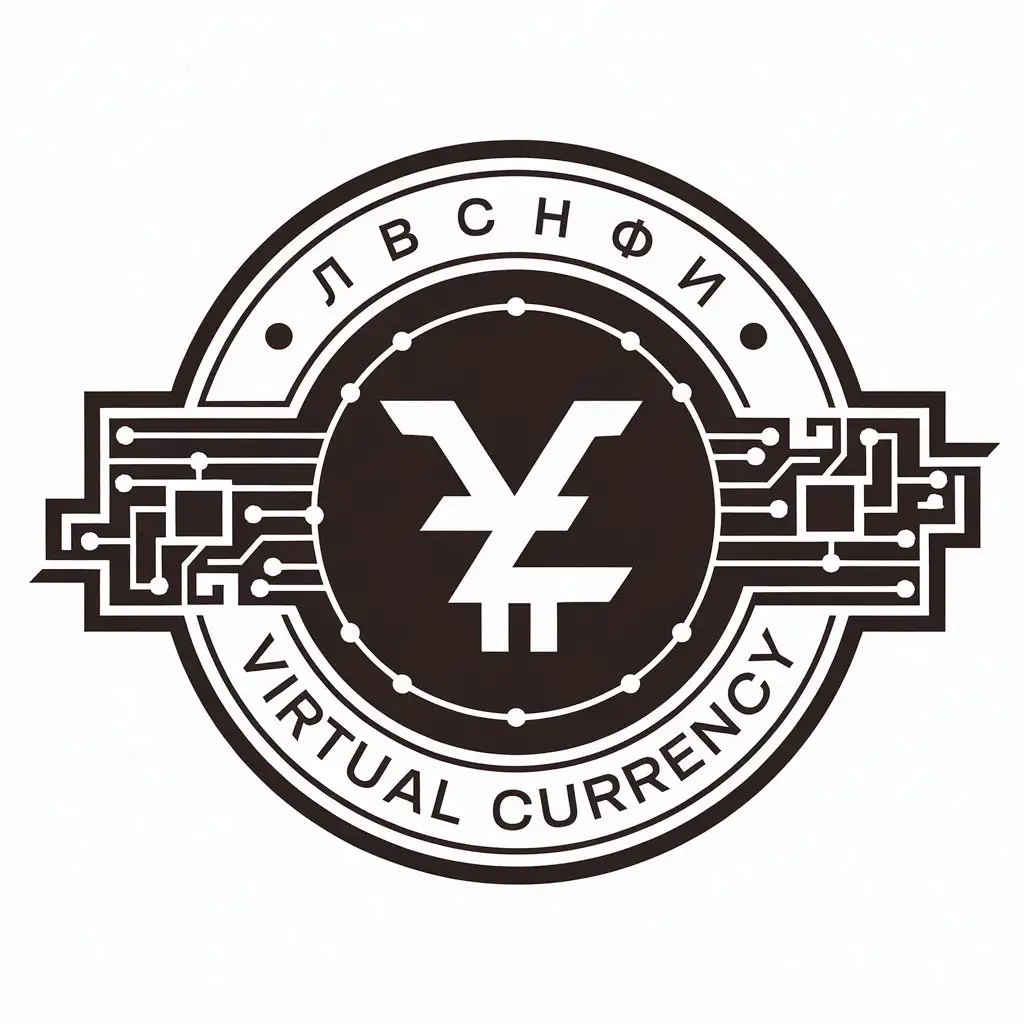 LOGO Design for Virtual Currency with Modern Finance Industry Theme and Clear Background