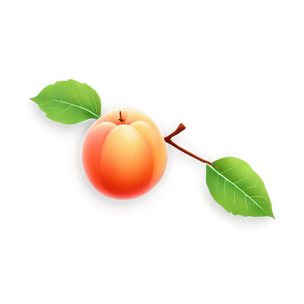 Stylized-Peach-PNG-Image-Whimsical-and-Glossy-Digital-Illustration-for-Creative-Use