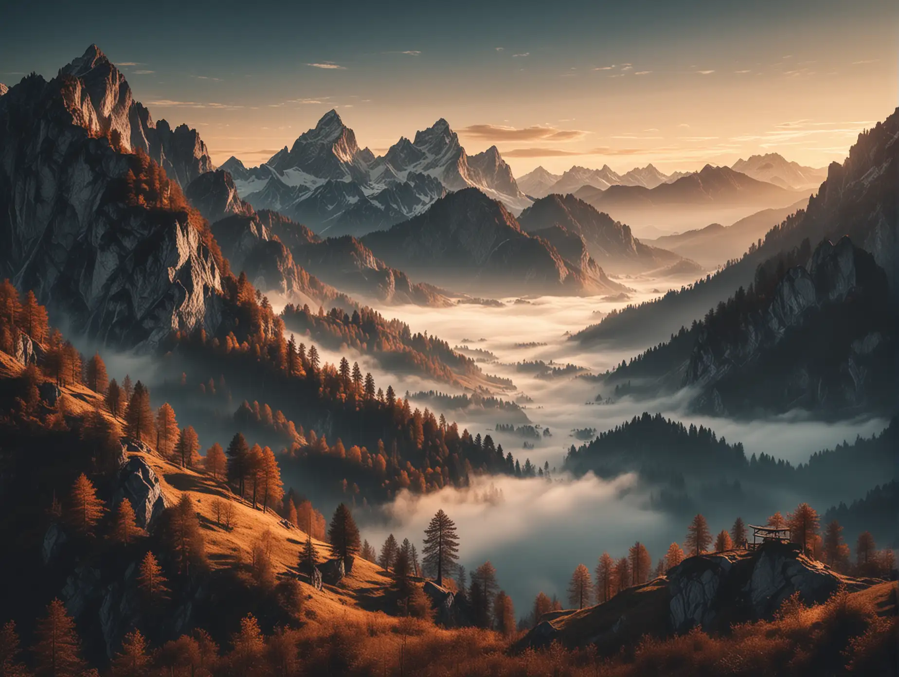 Ethereal-Dawn-at-Bavarian-Alps-Misty-Peaks-and-Serene-Light