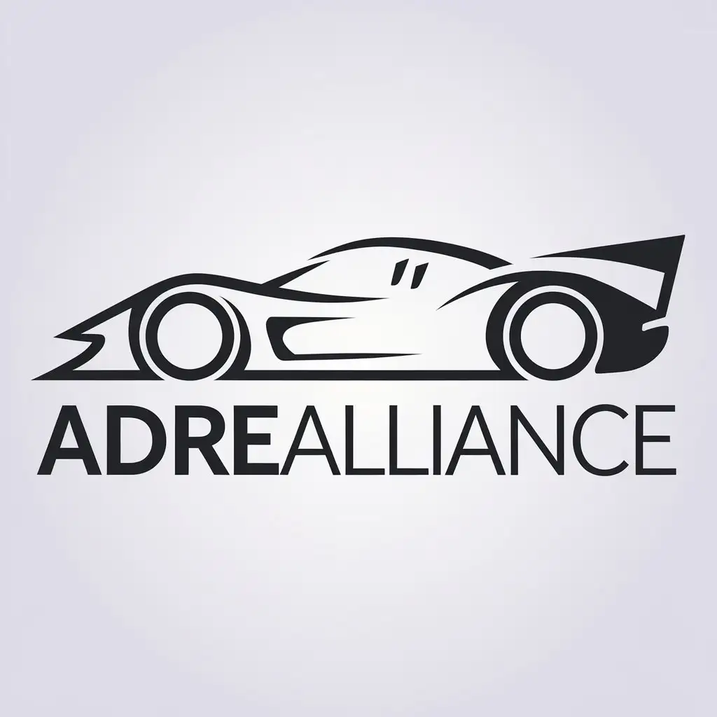 LOGO Design for Adrealliance Minimalistic RaceInspired Automotive Theme with Clear Background