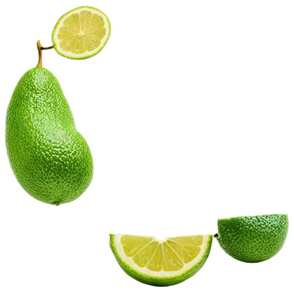 Vibrant-Green-Lemon-Slice-Cut-Out-PNG-Freshness-and-Clarity-in-Every-Detail