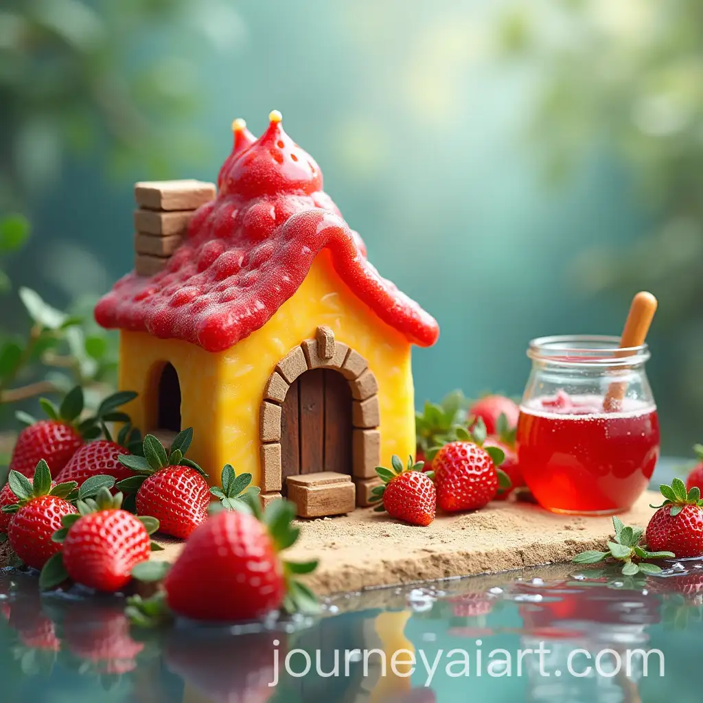Big-House-Creation-with-Jellies-and-Strawberries-near-Water