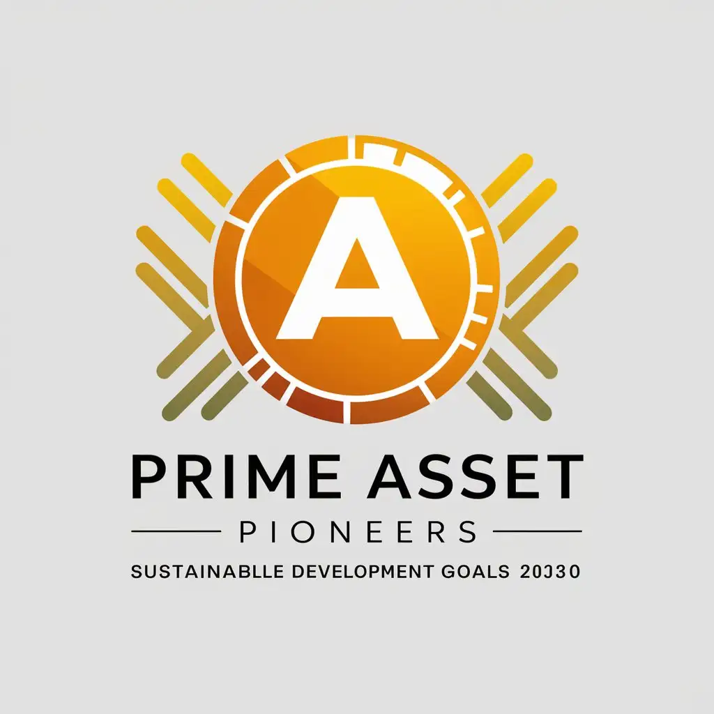 LOGO Design for Prime Asset Pioneers Sustainable Development Goals 2030 Digital Ai Money and Economic Growth Theme