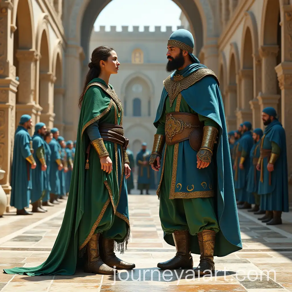 Warrior-Commanders-and-Sultan-in-a-Medieval-Muslim-Palace