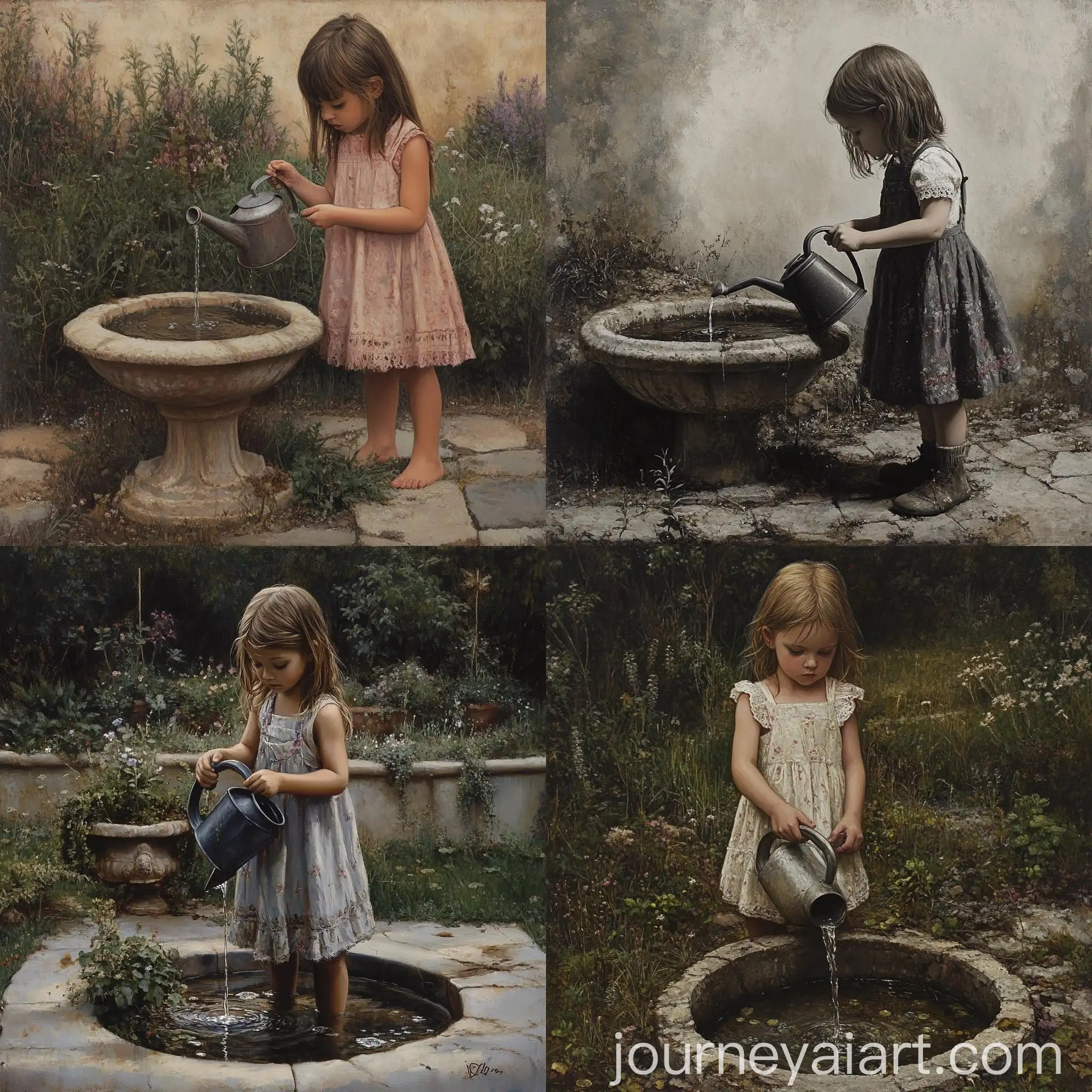 Determined-Young-Girl-Reviving-Neglected-Fountain