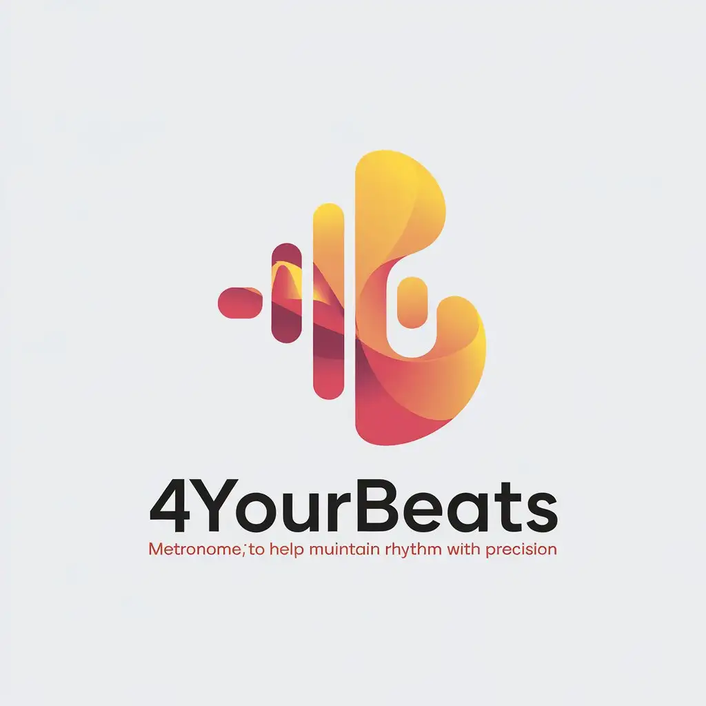 Dynamic Modern Logo Design for 4yourbeats Metronome App