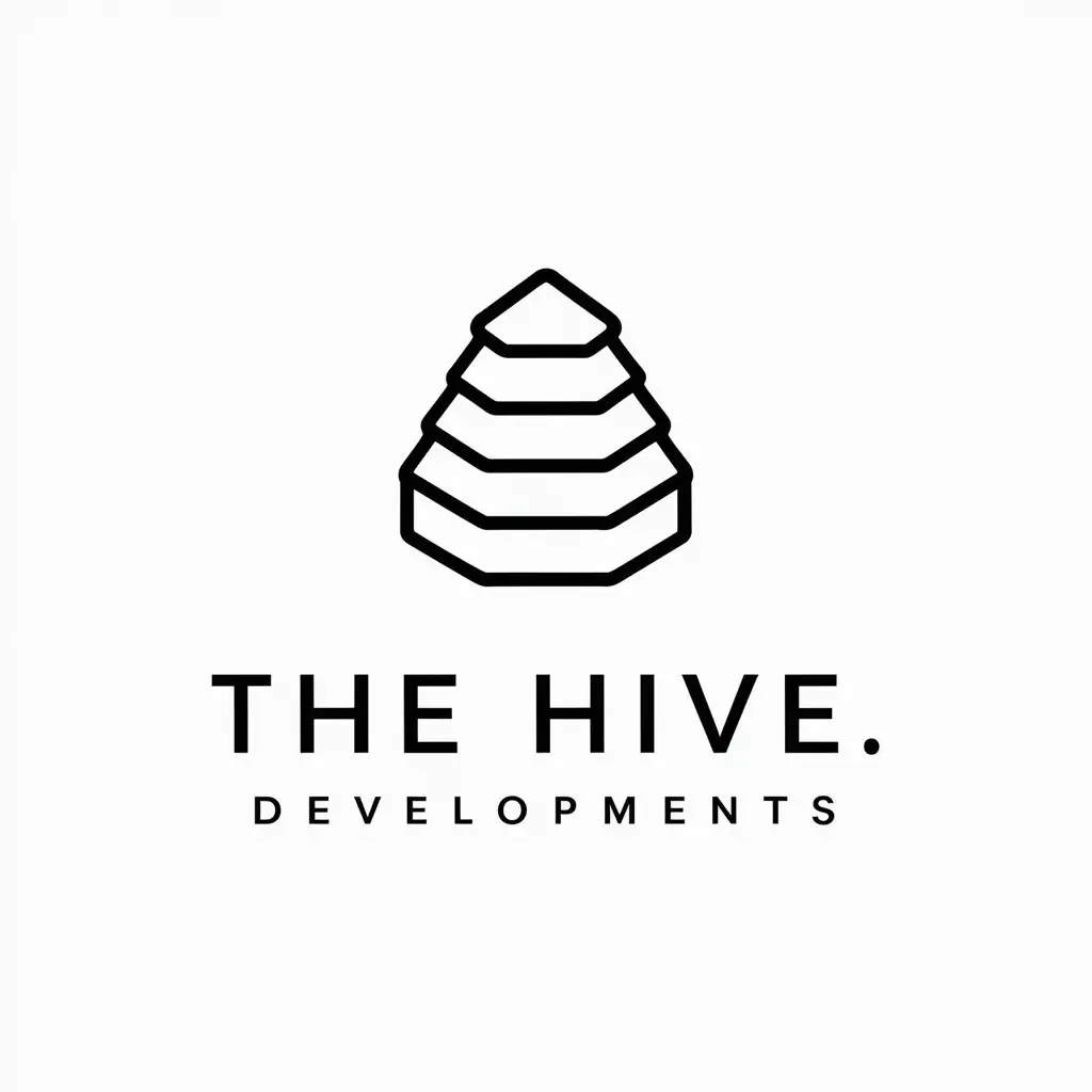 LOGO Design For The Hive Developments Beehive Theme with Modern Construction Aesthetic