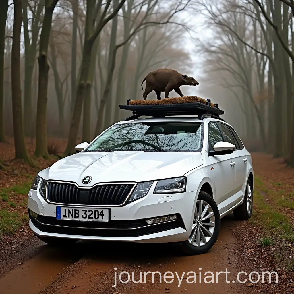 Exploring-Safari-Adventure-in-a-White-Skoda-Octavia