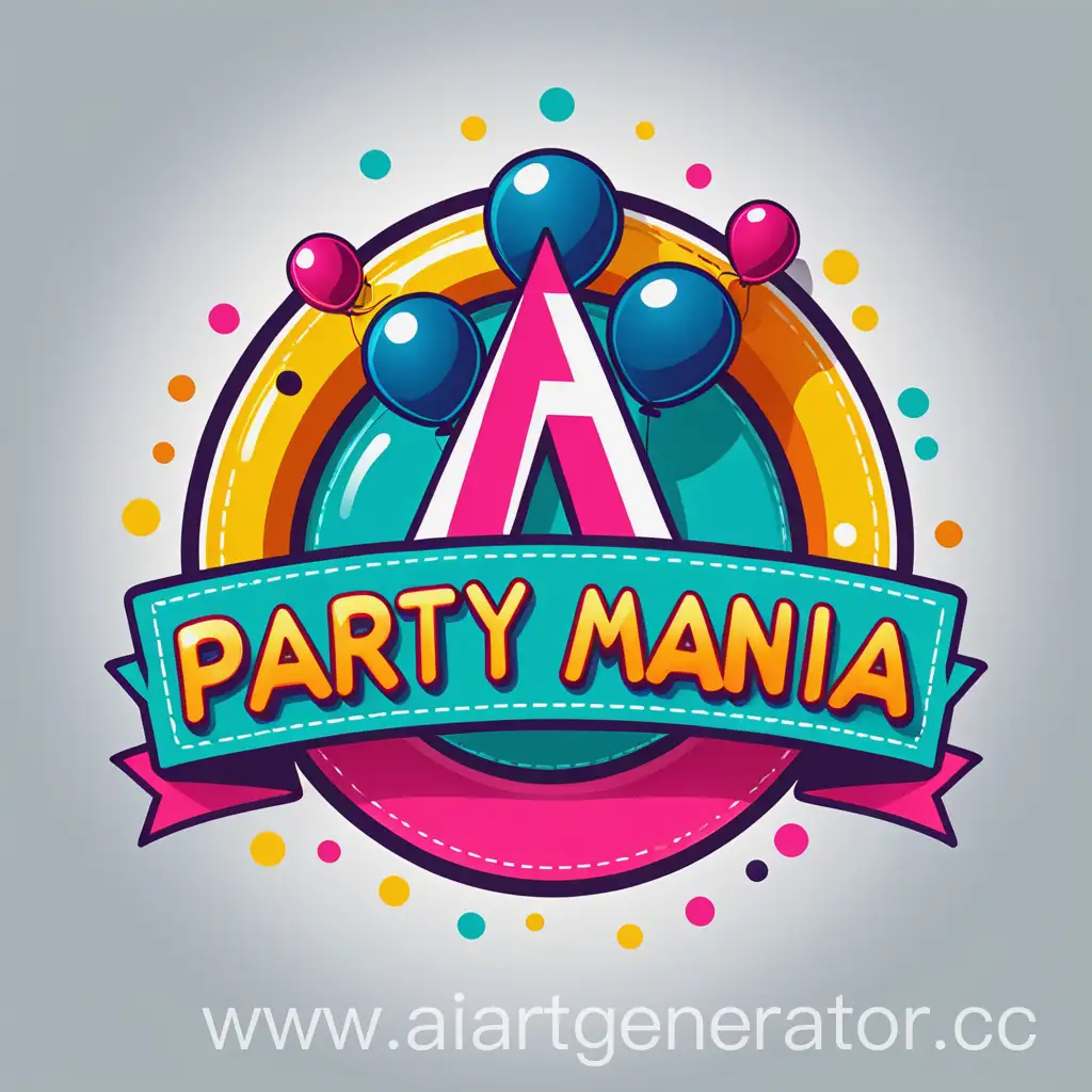 Нарисуй логотип для компании с названием Party mania. 