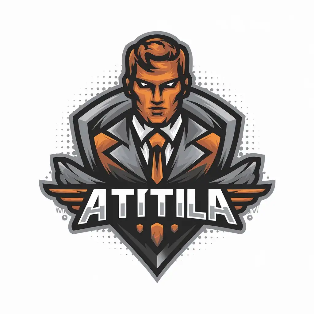 LOGO Design for ATTILA Vector Logo with Manager Symbol for Internet Industry