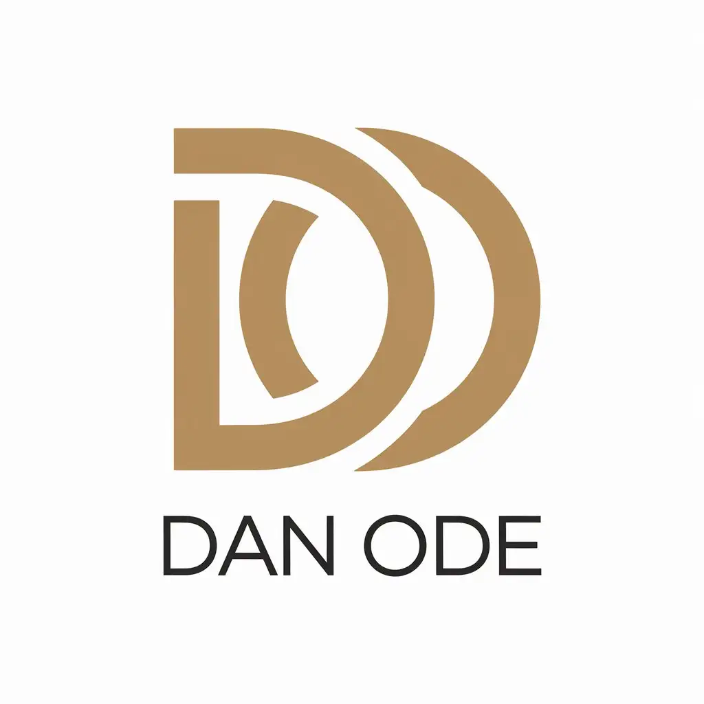 LOGO Design for Dan Ode Modern and Minimalist with D O Symbol on Clear Background