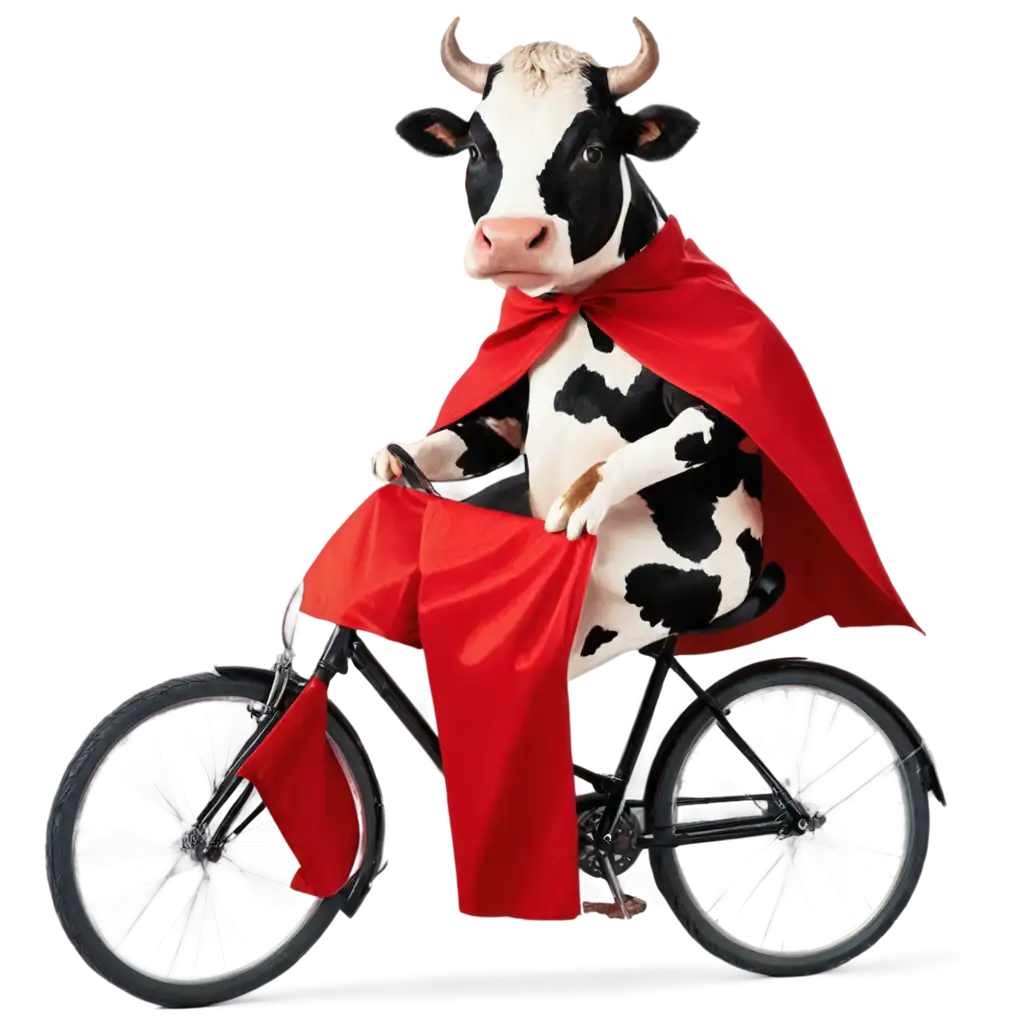 Dynamic-PNG-Image-Super-Cow-with-Cape-Riding-a-Bike