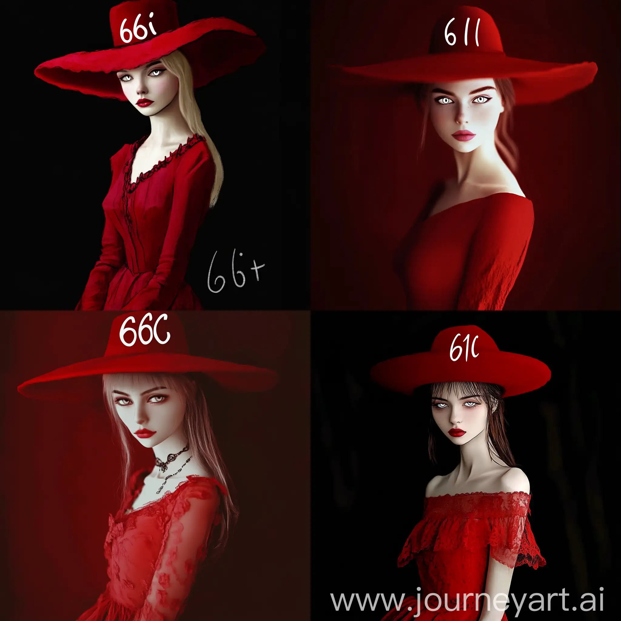 Pale-Girl-with-Red-Hat-and-666-Numbers-Dark-Gothic-Portrait