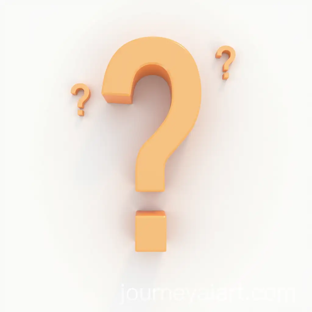 3D-Model-of-a-Girl-Asking-a-Question-with-QuestionAI-Art-Prompt-Expansion-Marks-on-White-Background