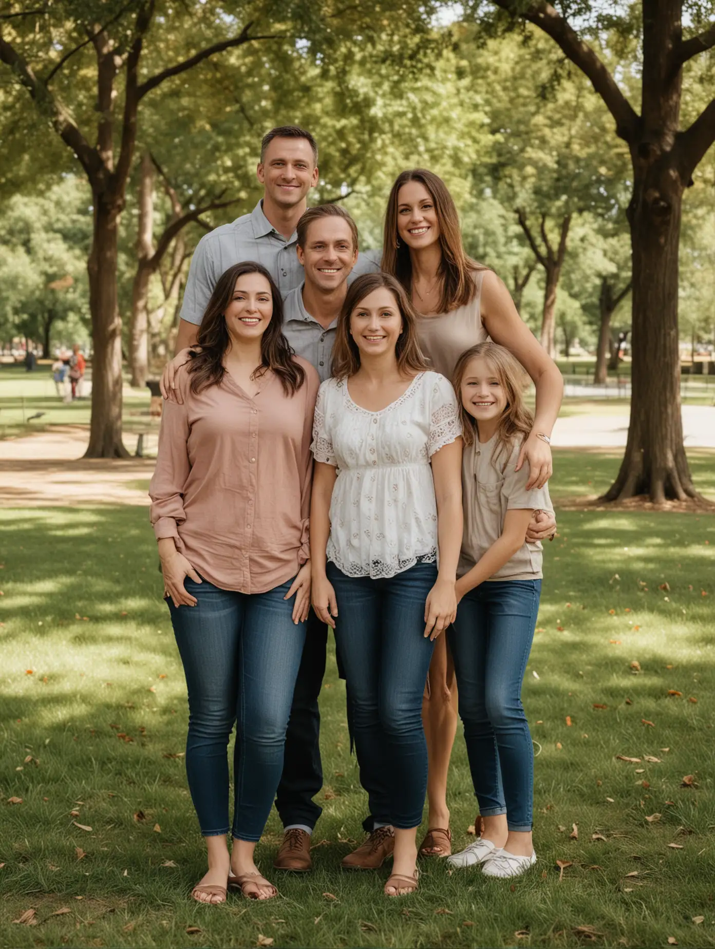 Full-Family-Posing-for-a-Photo-in-the-Park