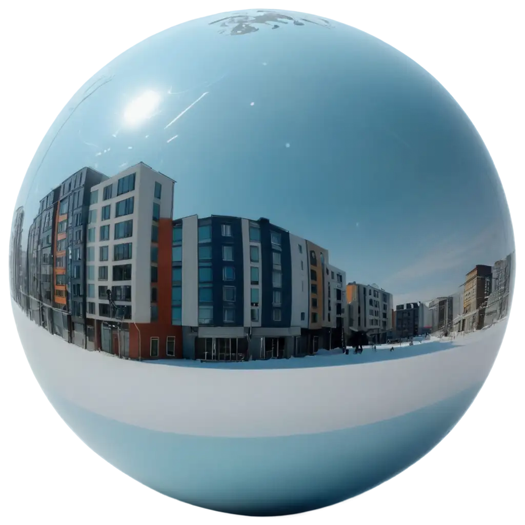 3D-Sphere-with-Blue-Buildings-Inside-HighQuality-PNG-Image-for-Creative-Design