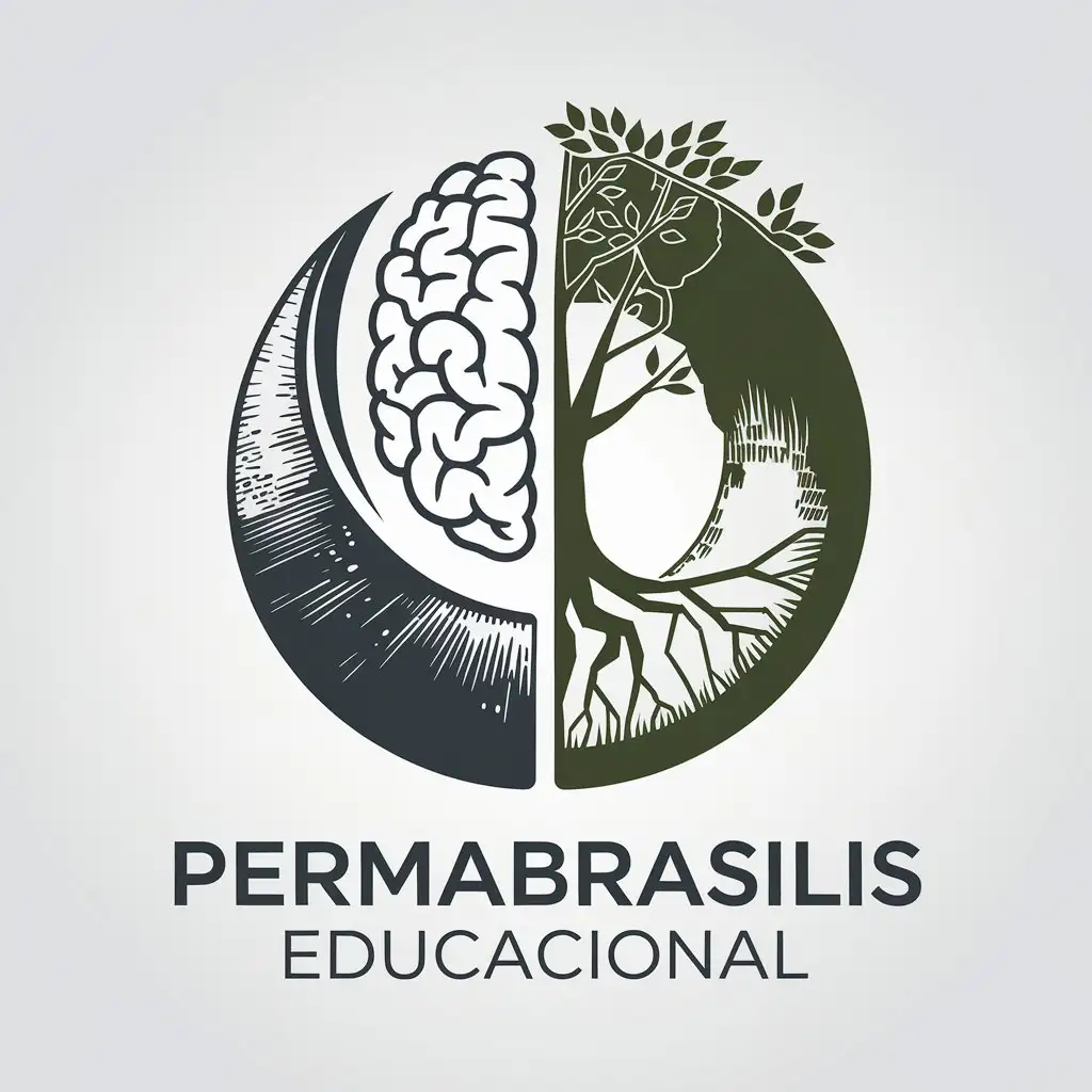 a vector logo design,with the text "Permabrasilis Educacional", main symbol:create a logo that represents autonomy, resilience and knowledge. it needs to convey reliability, excellence. it should be modeled after the most innovative global market trends for logos. it should reference the form TORUS,Moderate,clear background