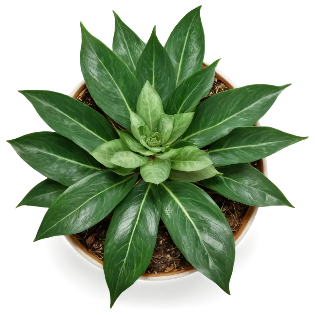 HighQuality-PNG-Image-of-Tabletop-Plant-View-from-Above