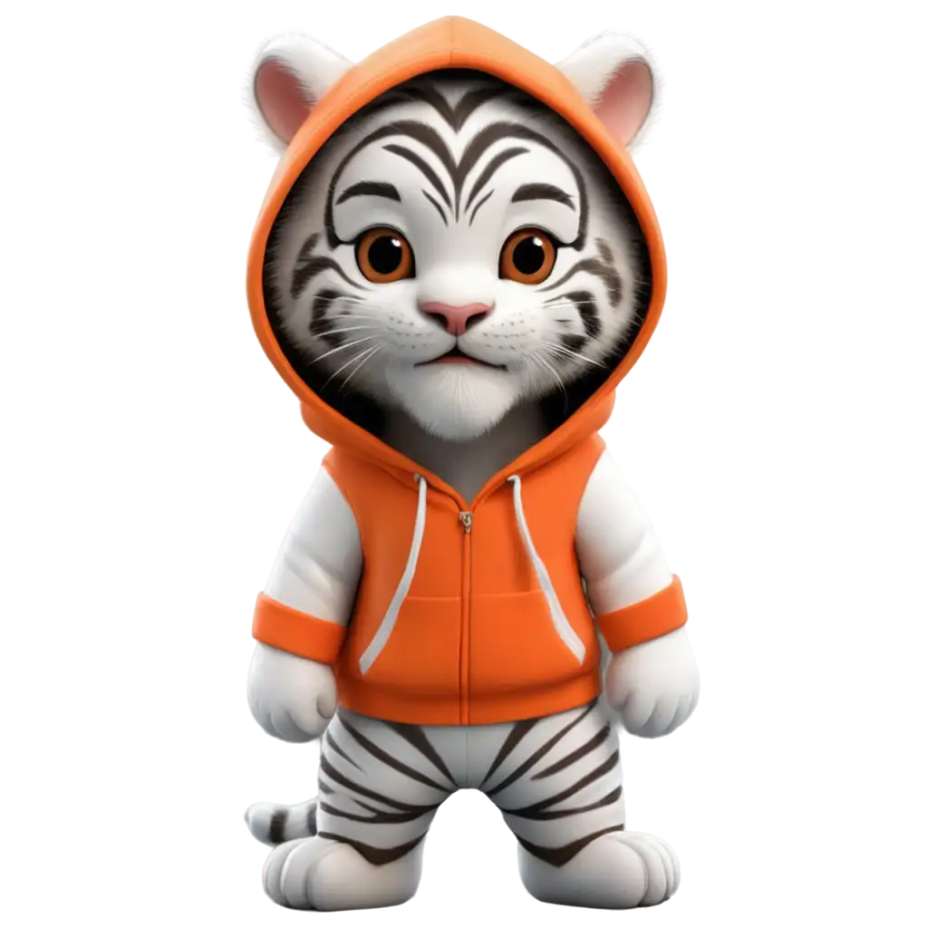 PNG-Image-Creation-White-Tiger-in-Orange-Hoodie-for-Stunning-Visual-Impact