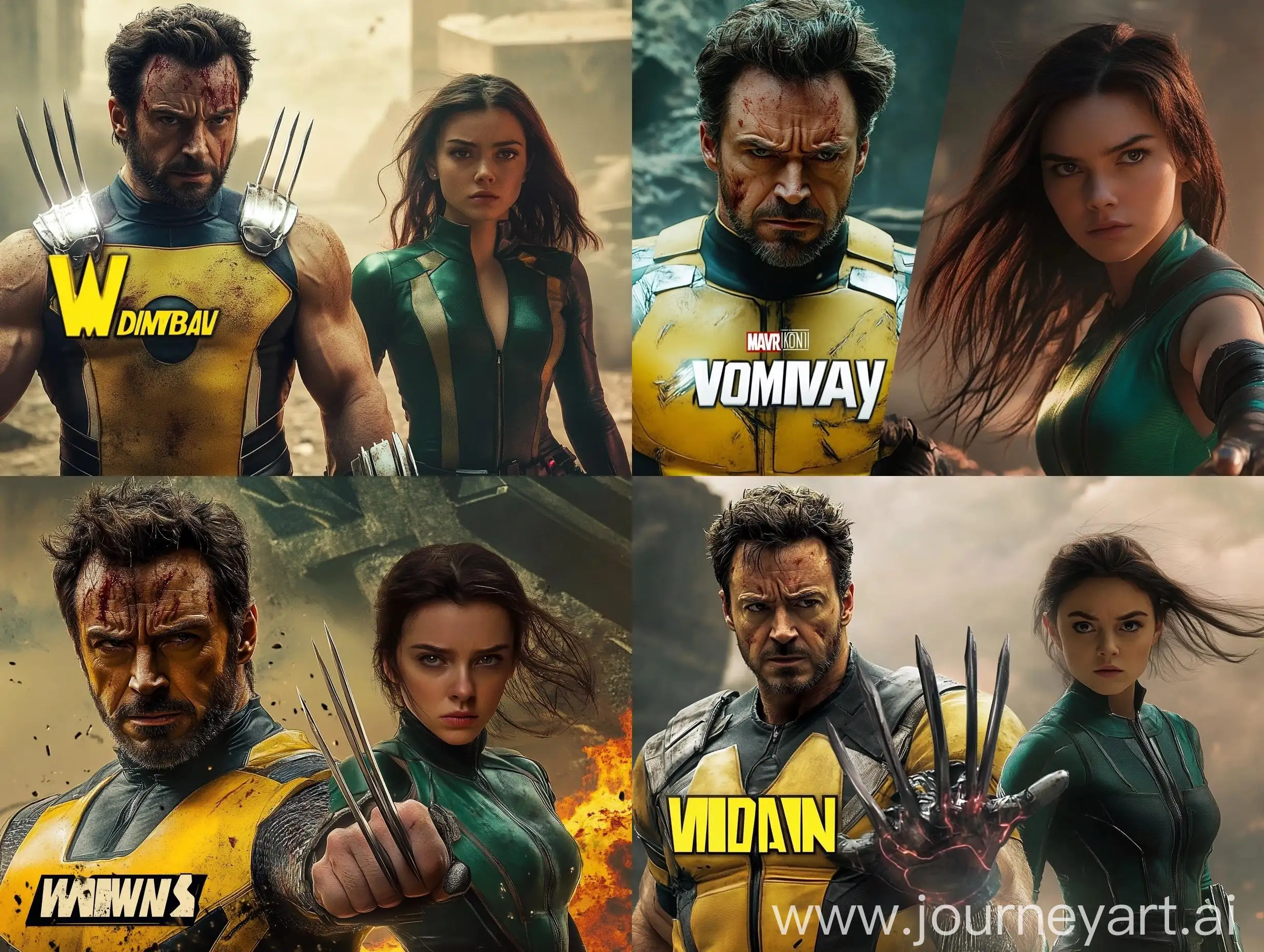 Logan-Wolverine-and-X23-Marvel-Comics-Costume-Avengers-Style-Art