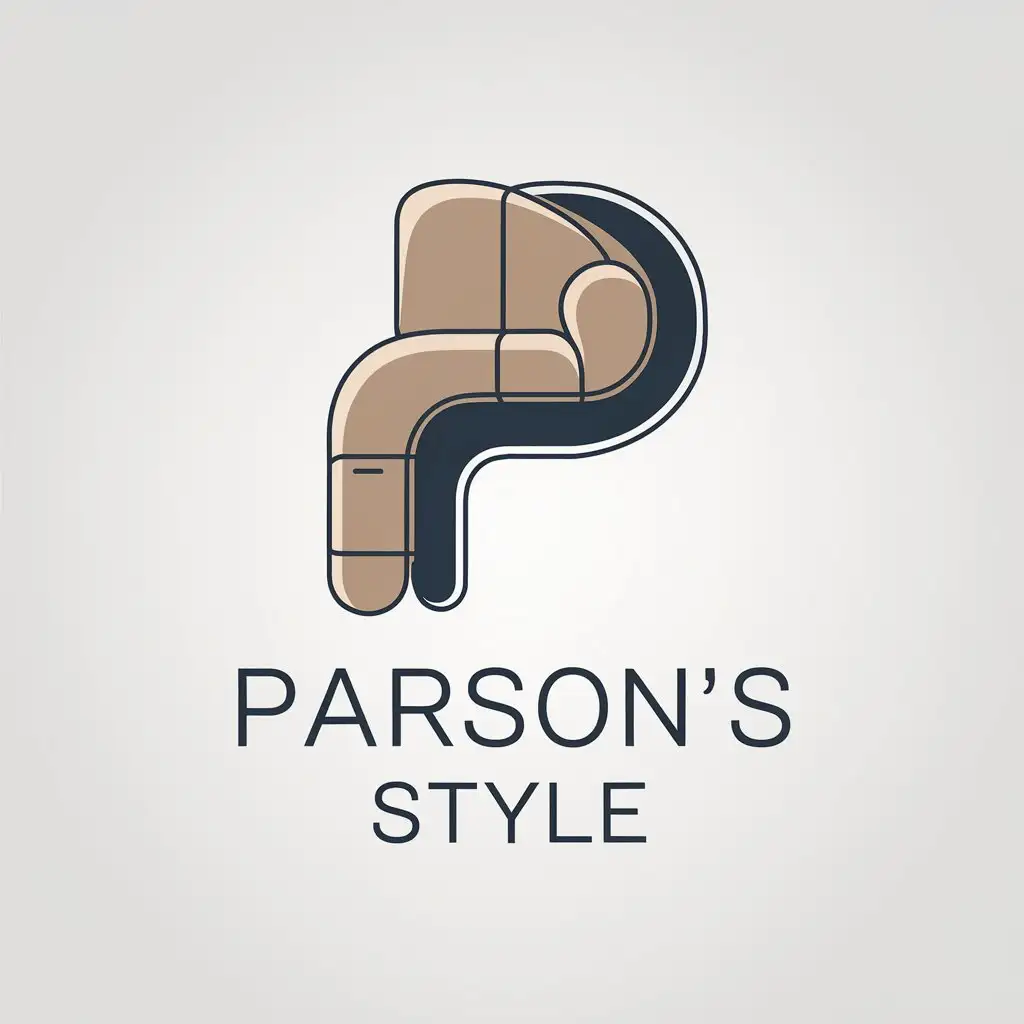 LOGO-Design-for-Parsons-Style-Furniture-Modern-Sofas-in-Beige-Gray-and-Blue-Tones