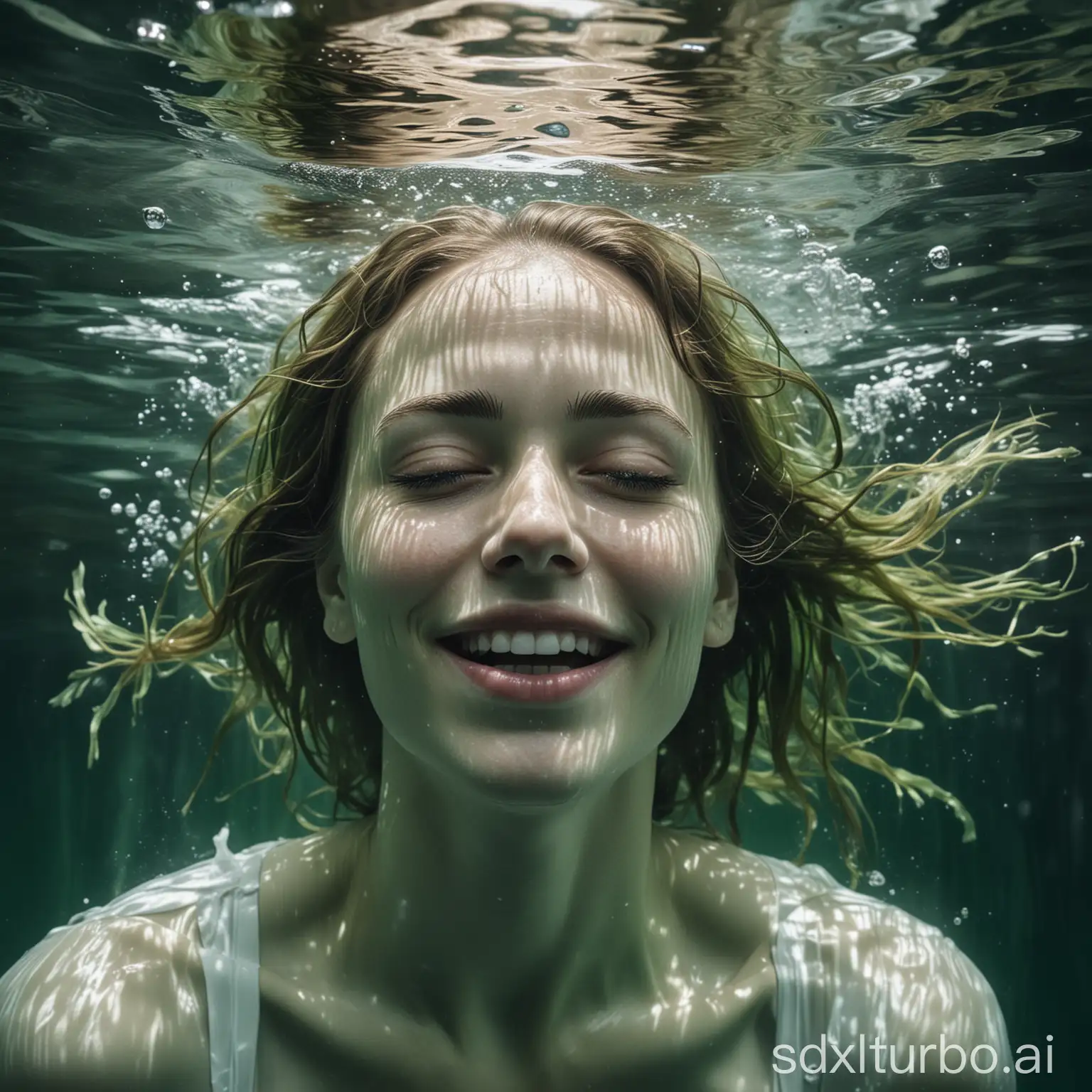 Woman-Finding-Peace-Underwater-in-White-and-Green-Tones