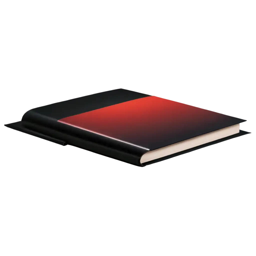 Medium-Book-with-Red-and-Black-Gradient-PNG-Image-Enhancing-Clarity-and-Quality