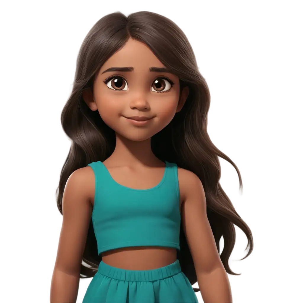 PNG-Image-of-a-5YearOld-Lulu-Girl-with-Brown-Hair-Black-Eyes-and-Light-Brown-Skin-Facing-the-Atlantic-Ocean