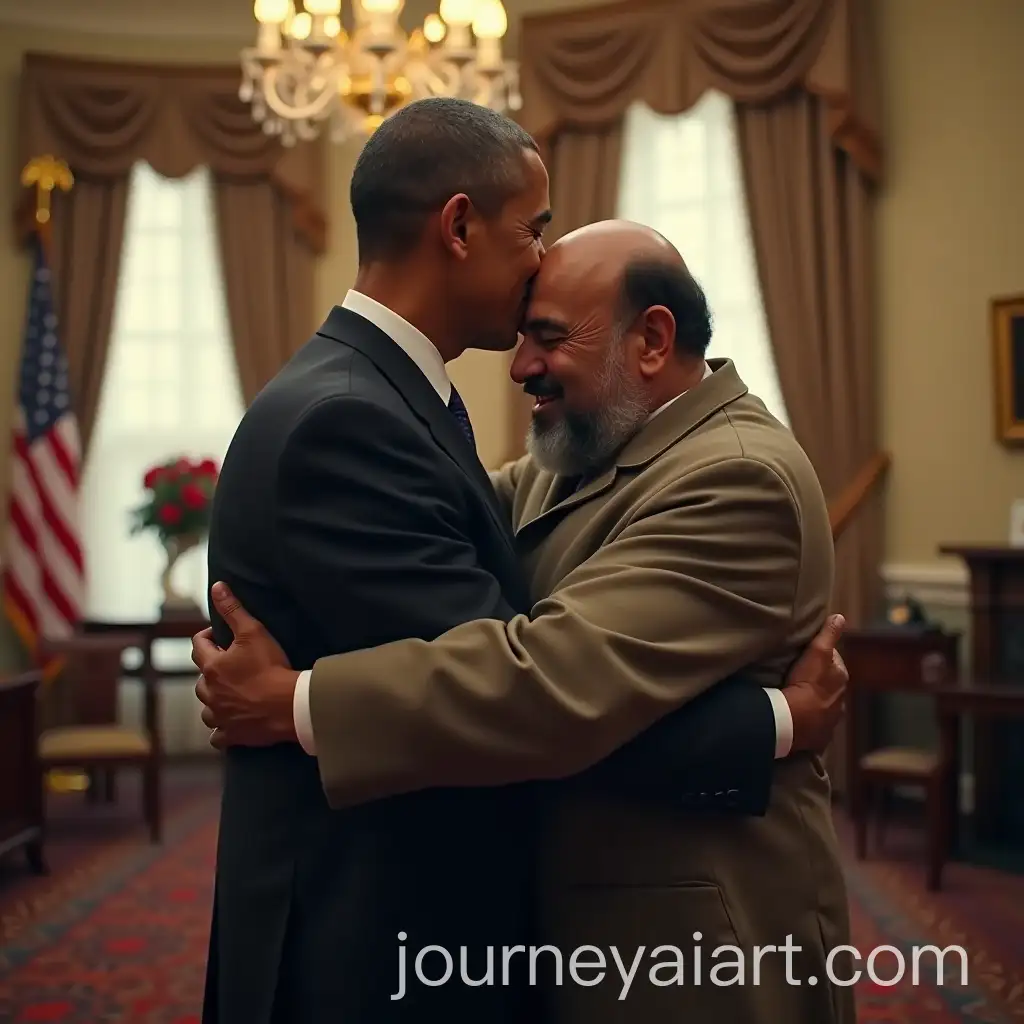 Historical-Meeting-Obama-Embracing-Saddam-Hussein