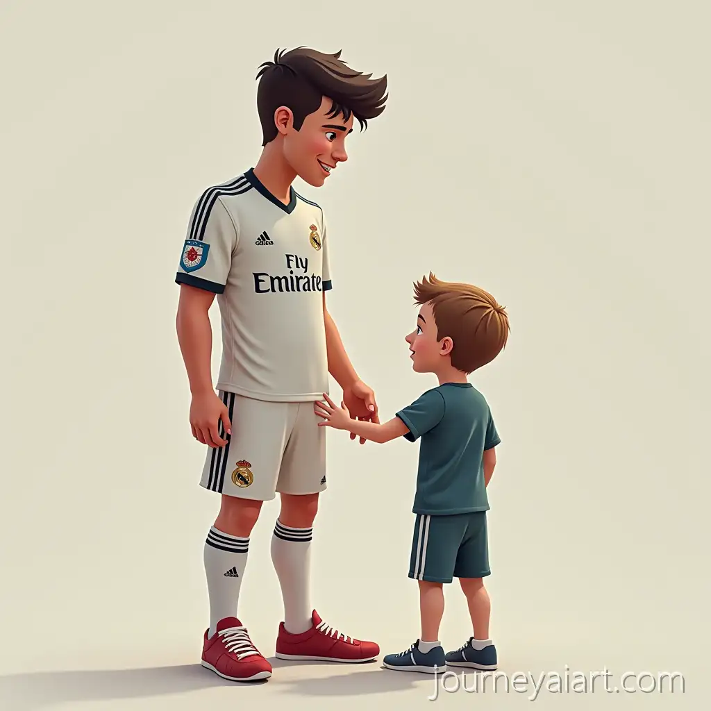Real-Madrid-player-and-fanReal-Madrid-Player-Standing-with-Young-Fan-Hand-on-Shoulder