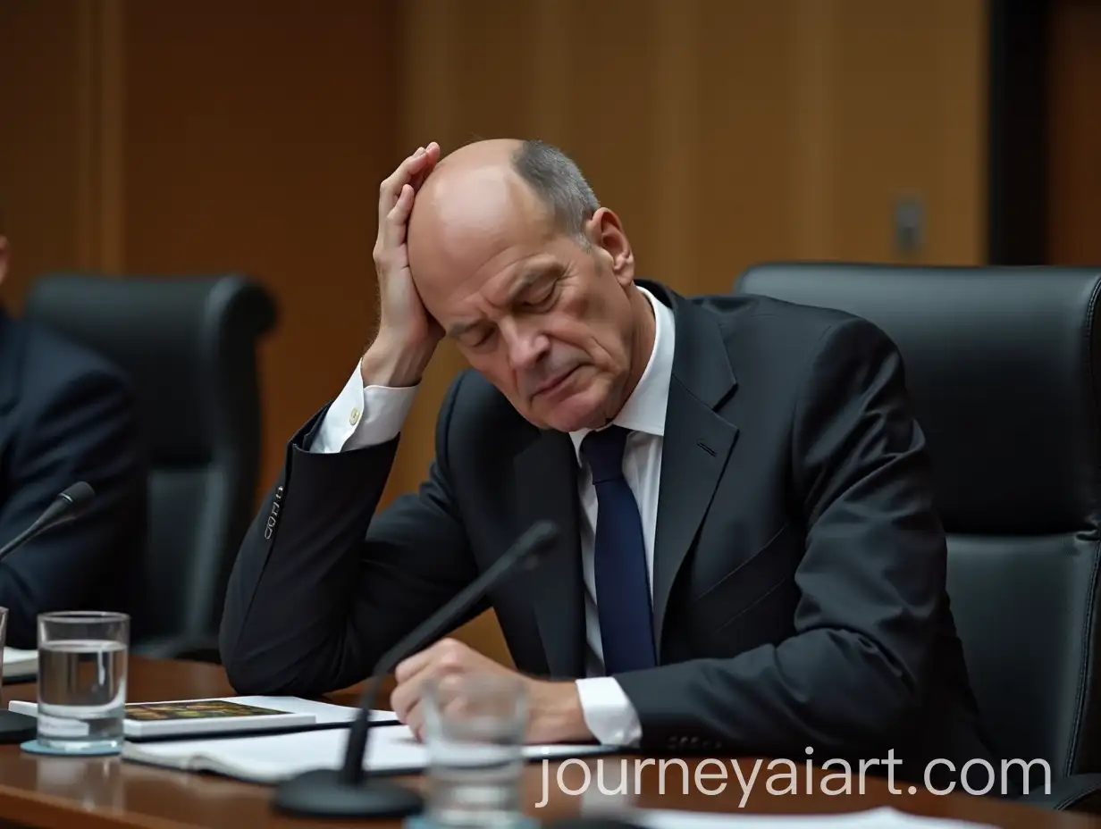 German-Chancellor-Olaf-Scholz-Sleeping-During-a-Government-Meeting