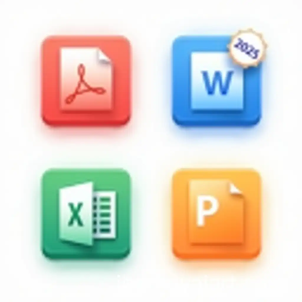 Modern-Office-Productivity-Software-Icons-with-Gradient-Backgrounds
