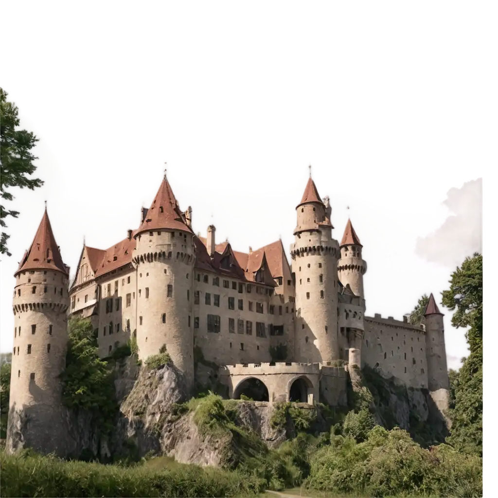 medieval castle in romantic style