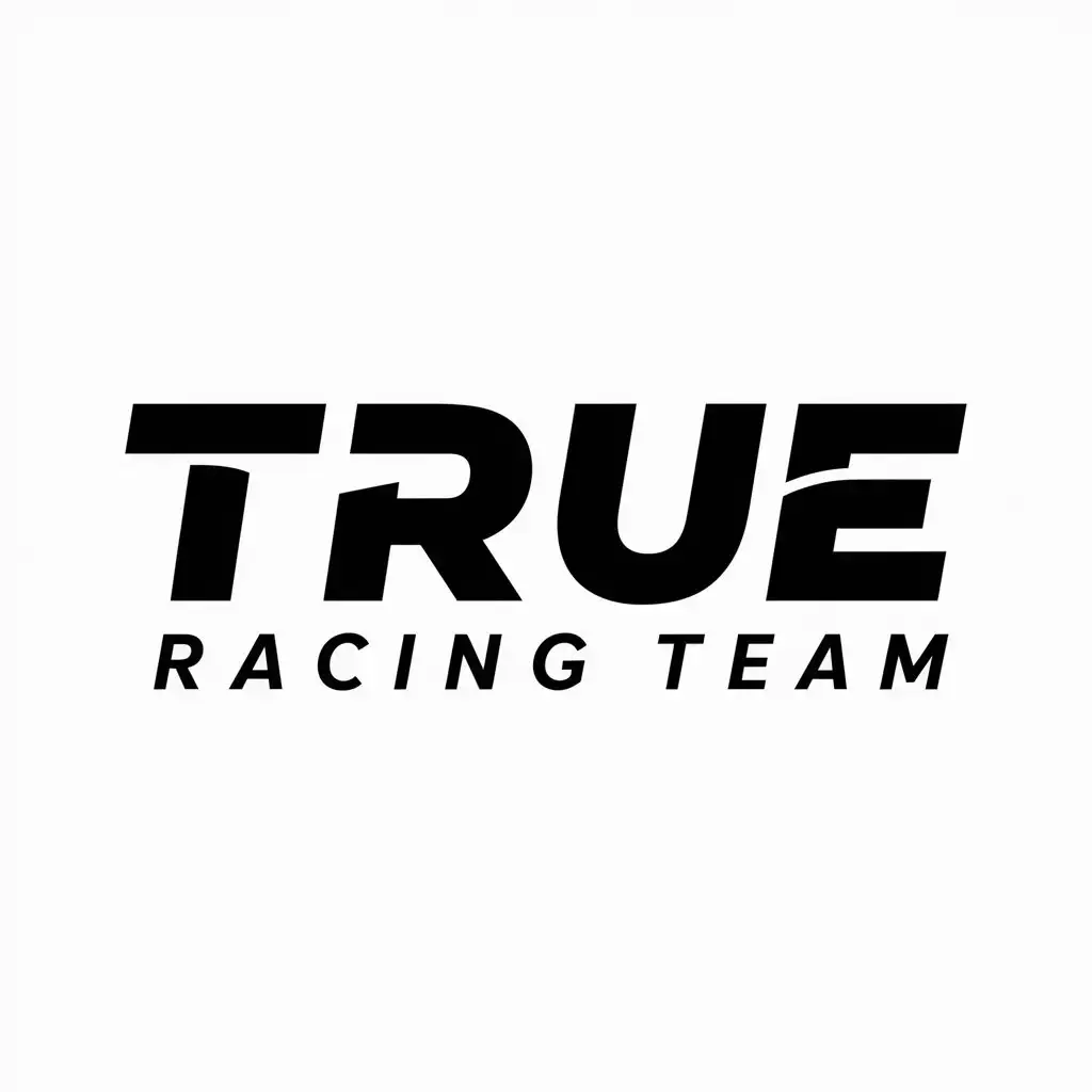 LOGO Design For True Racing Team Vector Design with Dynamic Symbol