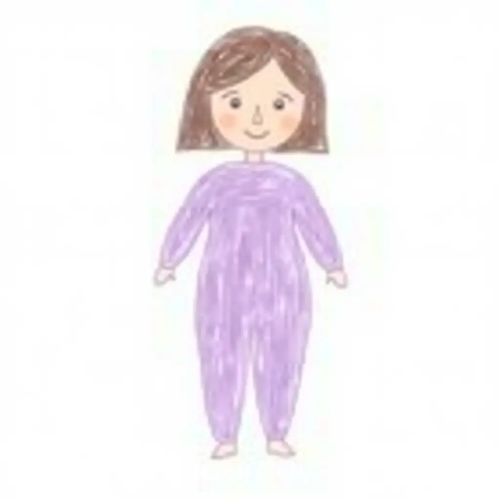 Happy-Symmetric-Female-Figure-in-Purple-Clothing-Childs-Drawing-Style