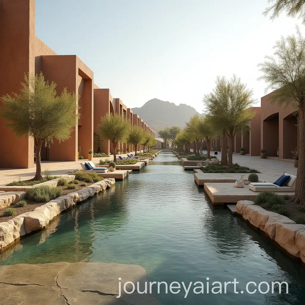 Cascading-Waterfalls-Flowing-Through-Natural-Stone-Channels-at-EcoResort