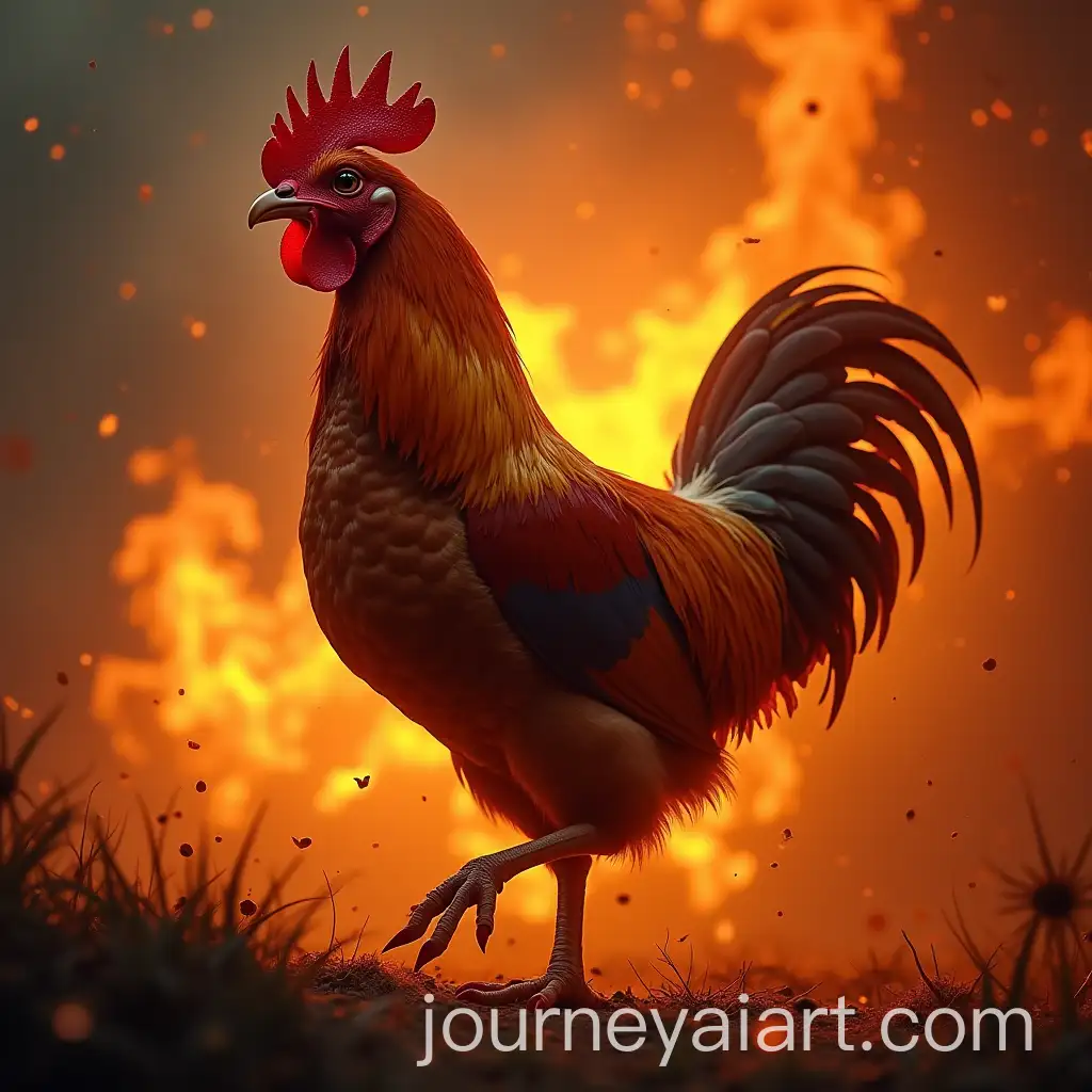 Epic-Warrior-Chicken-Battling-in-Fiery-Battlefield