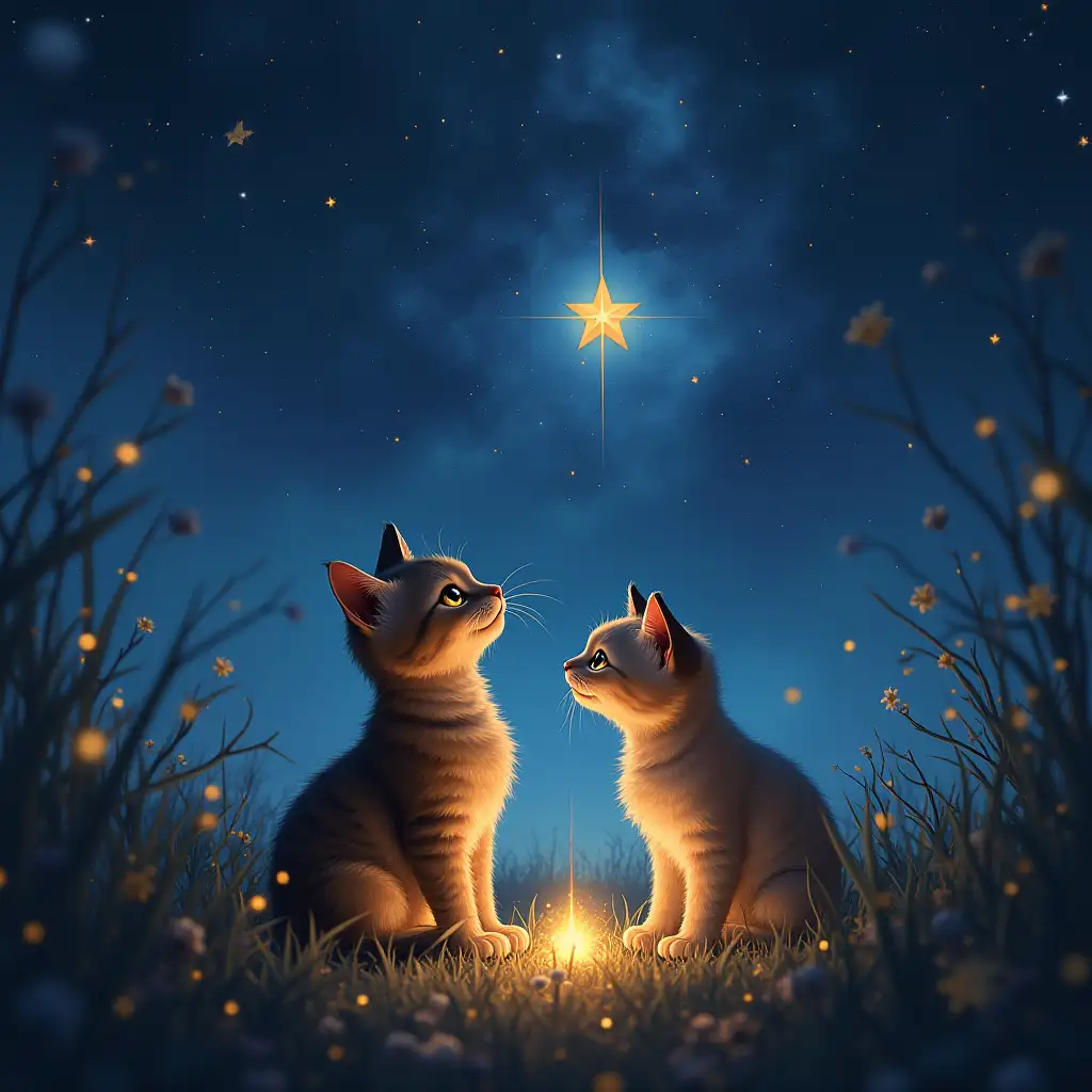 I made magic that I can make you understand, I can also make your stars in the sky appear closer, cats do too much magic, kittens keep trying to understand