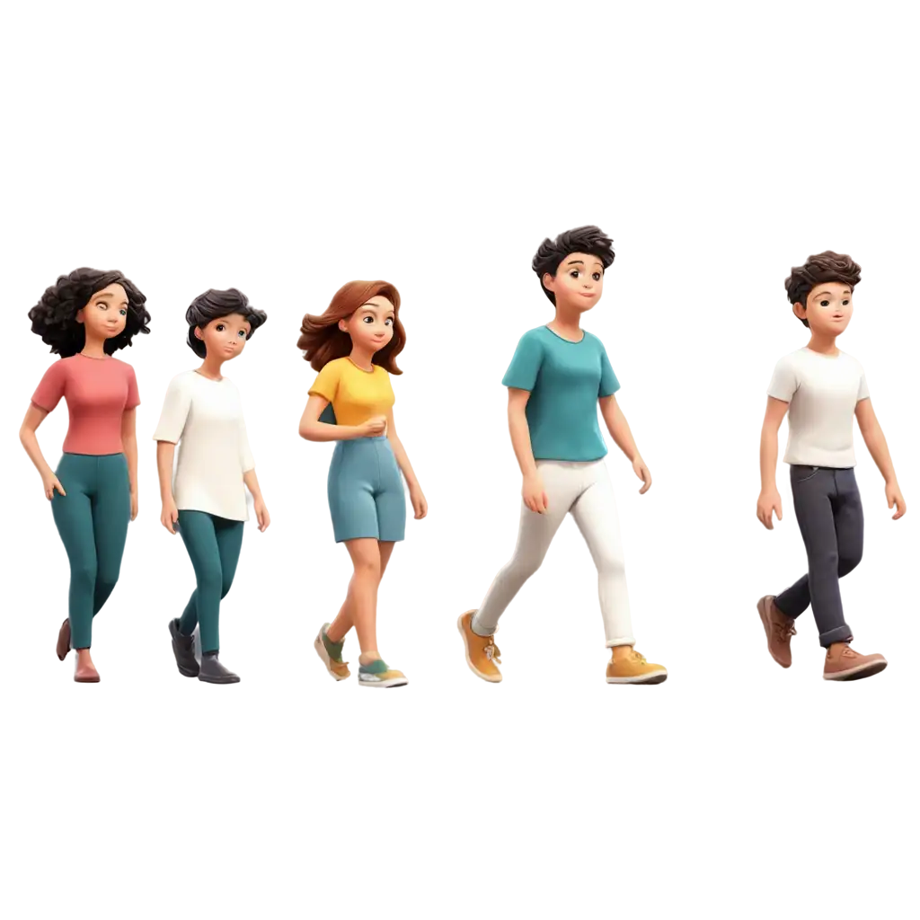 CartoonStyle-Tiny-People-Walking-PNG-A-HighQuality-Visual-Asset