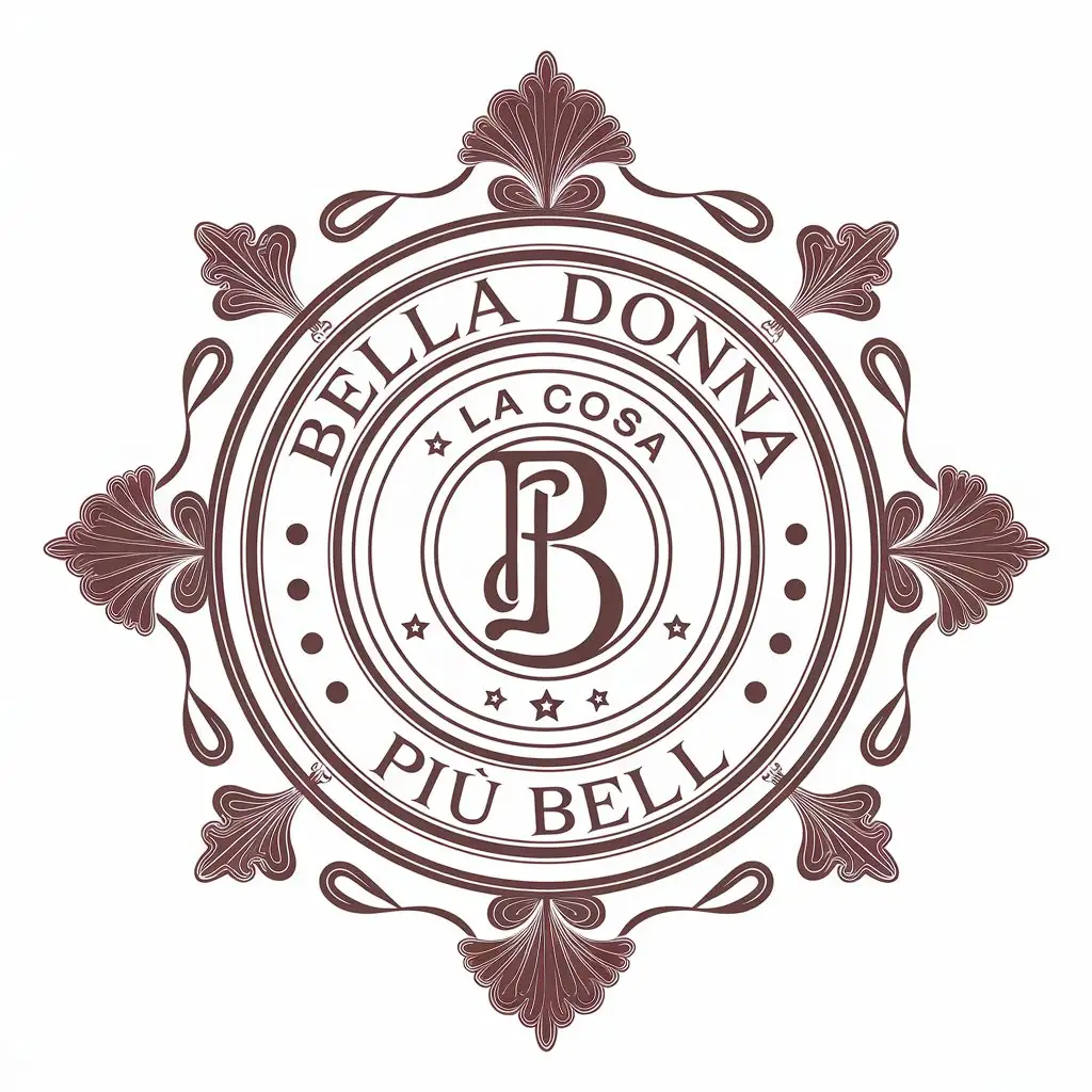 LOGO-Design-for-Bella-Donna-Elegant-Vector-Art-with-La-Cosa-piu-Bella-Symbol-and-Clear-Background