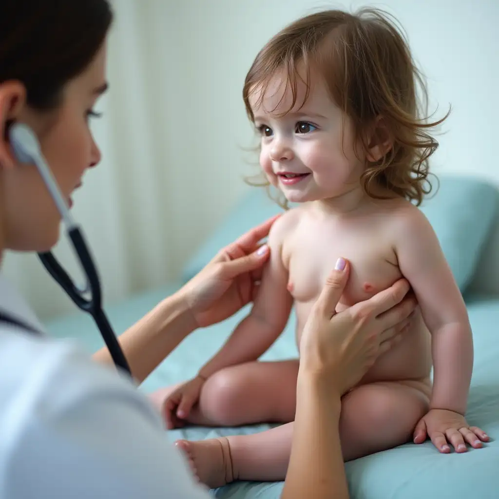 Doctor-Examining-Skinny-Little-Girl-with-Stethoscope-in-Clinic