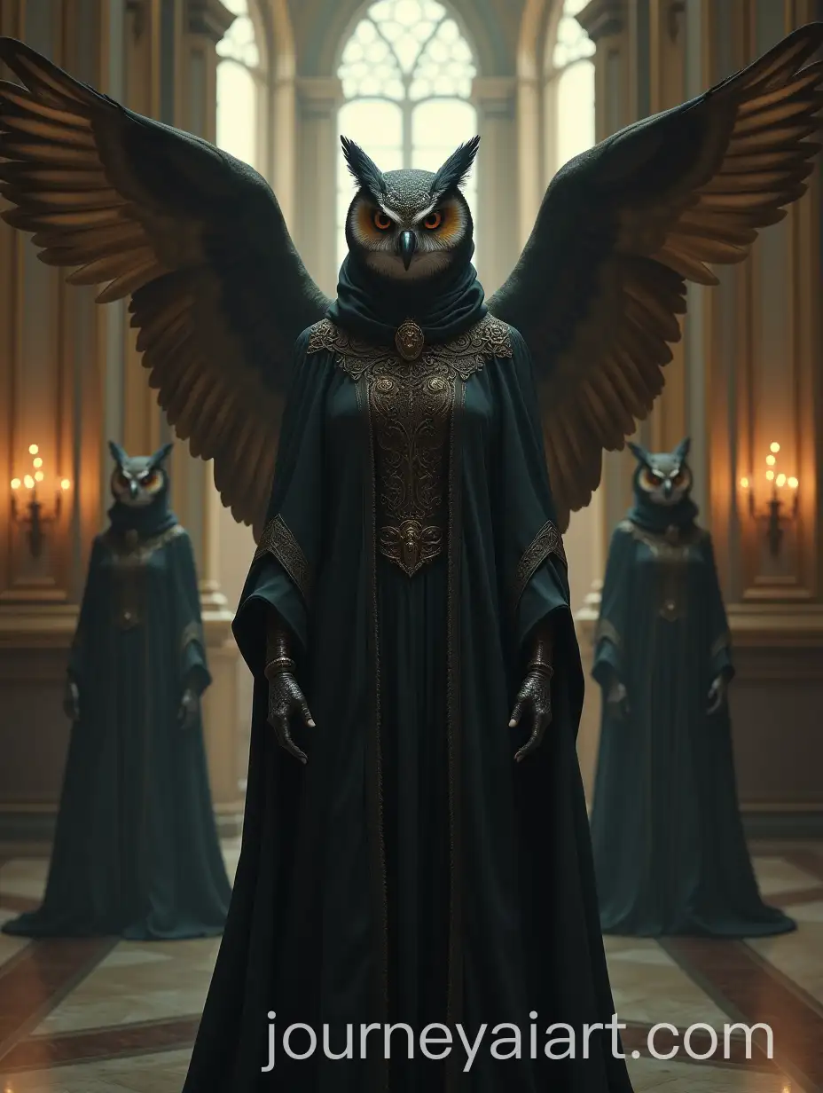 Mystical-OwlWoman-Predictor-in-a-Luxurious-Palace