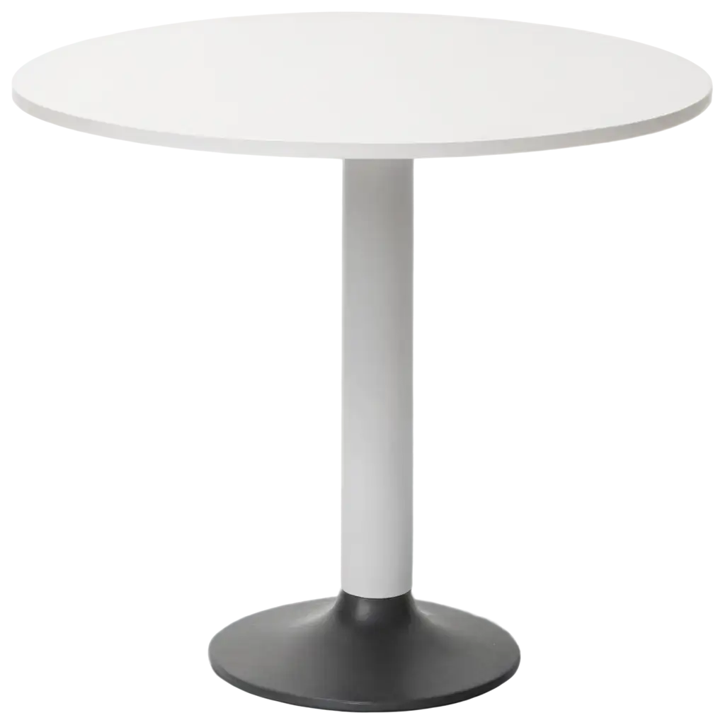 HighQuality-PNG-Image-of-a-White-Round-Table-for-Versatile-Usage