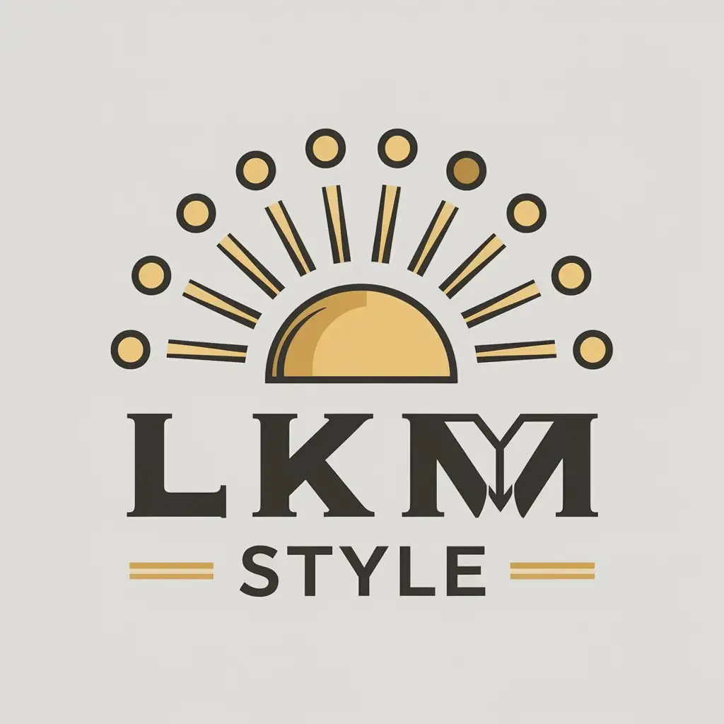 a vector logo design,with the text "LKM style", main symbol:Corona,Moderate,clear background