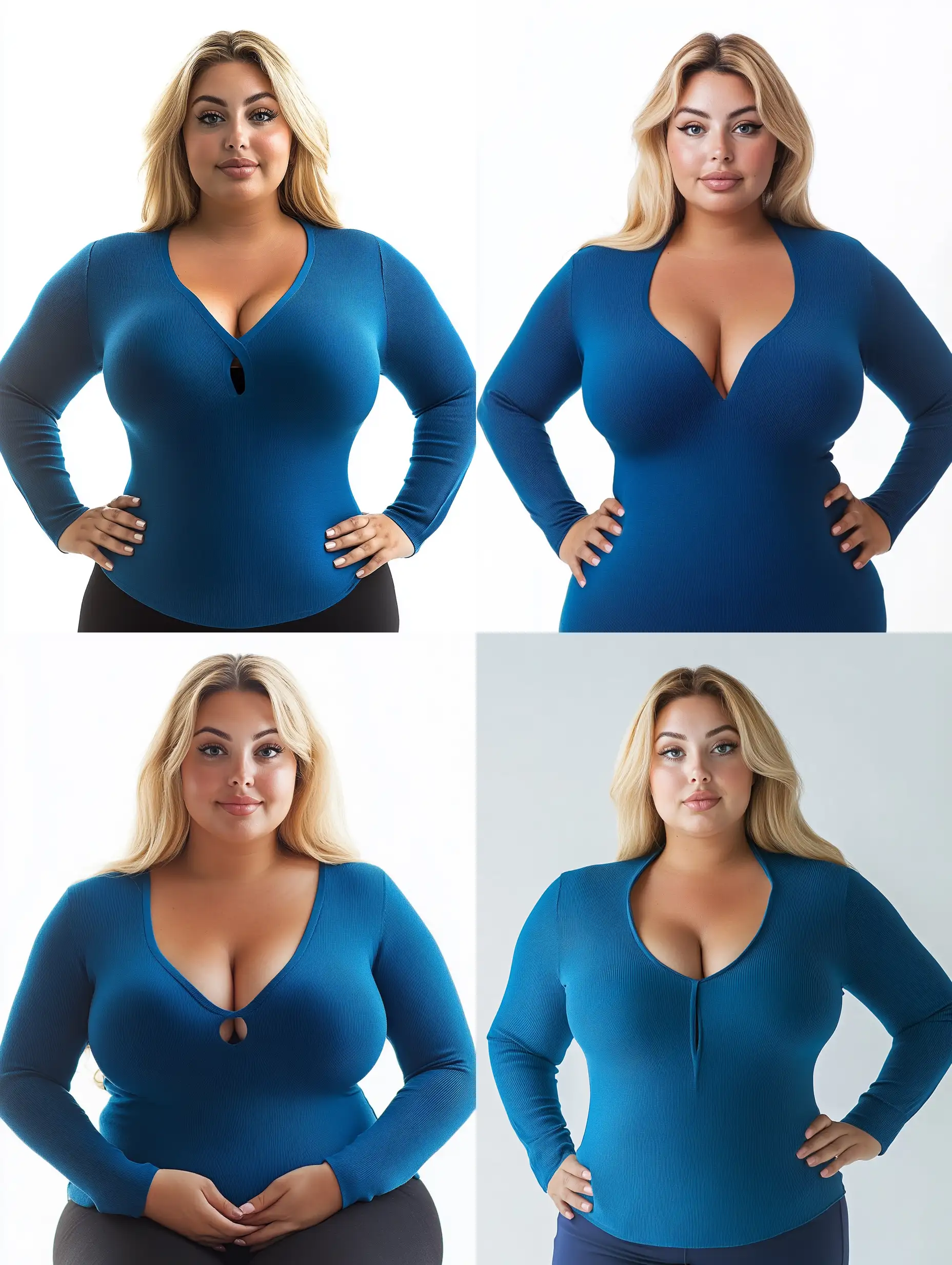 Full-Figure-Girl-in-Blue-Blouse-Studio-Portrait