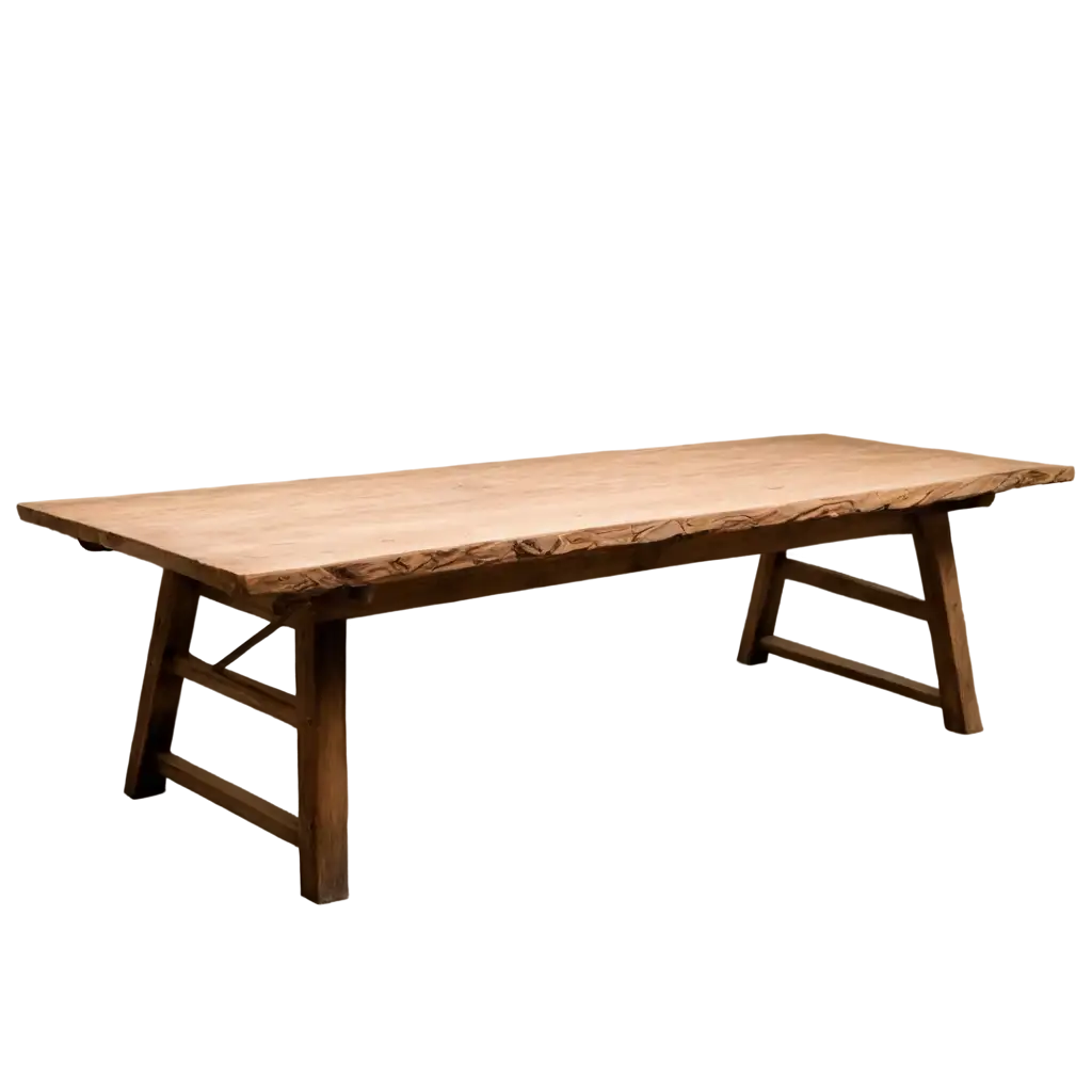 rough wooden table