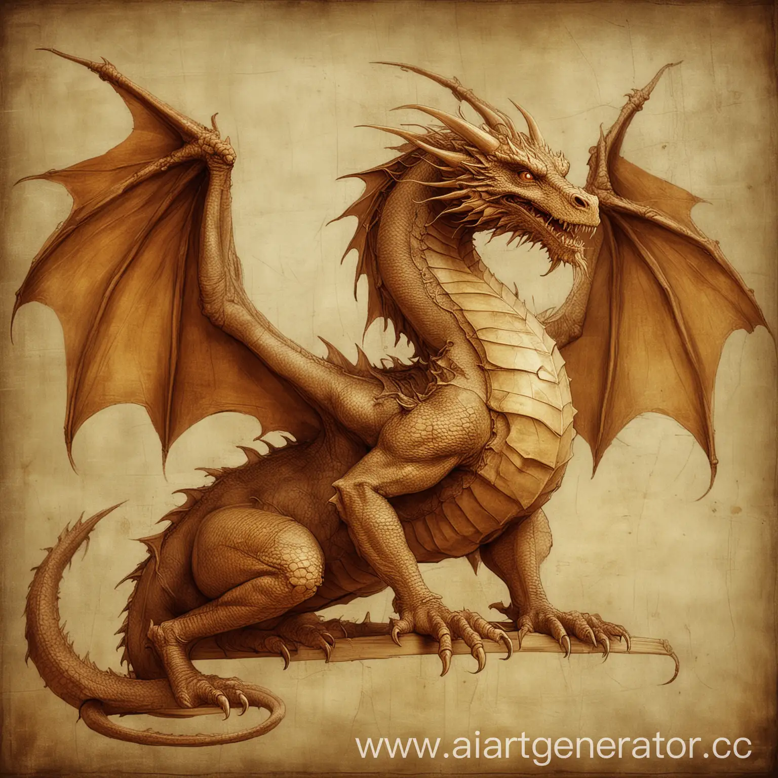 Dragon-in-Leonardo-da-Vinci-Style-Artwork