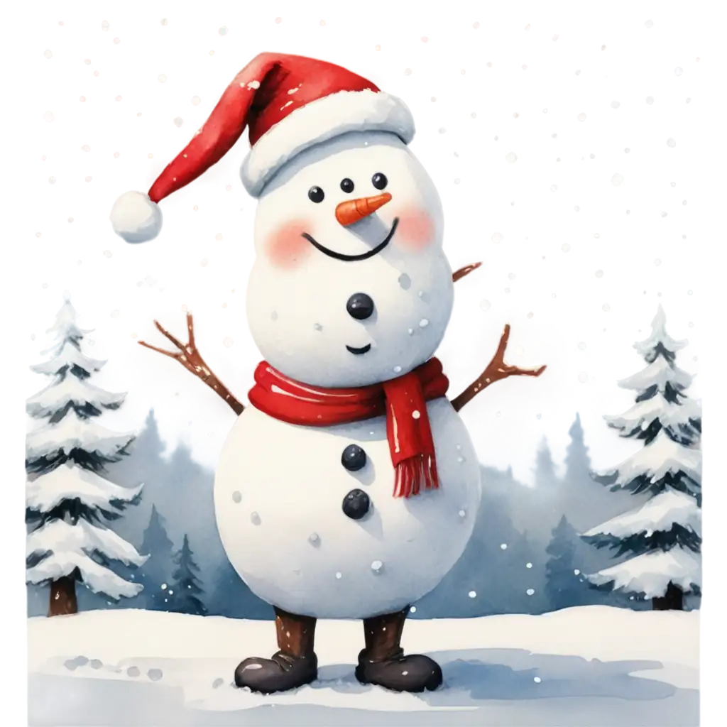 Cheerful-Snowman-PNG-Image-Perfect-for-Festive-Designs-and-Holiday-Themes